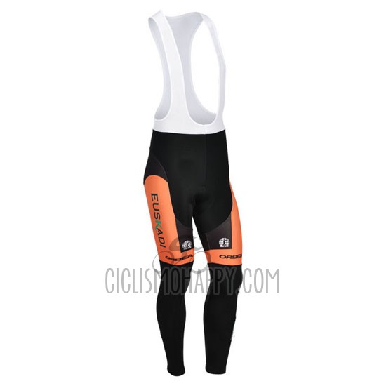 Euskalte Cycling Jersey Bib Tight 2013 Men Long Sleeve Orange